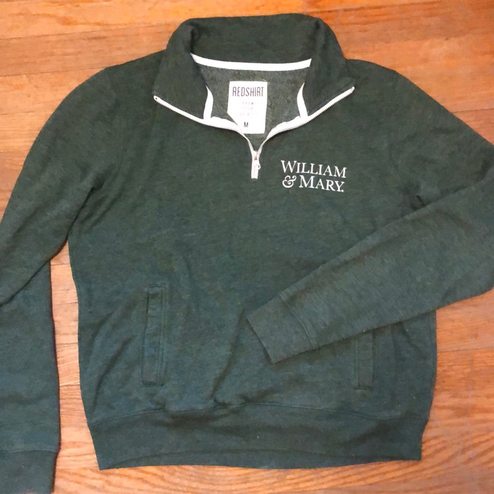 Green William and Mary Sweatshirt (quarter zip)